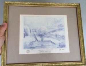 300x230 thomas kinkade gardens beyond autumn gate collector sketch print - Thomas Kinkade Drawings