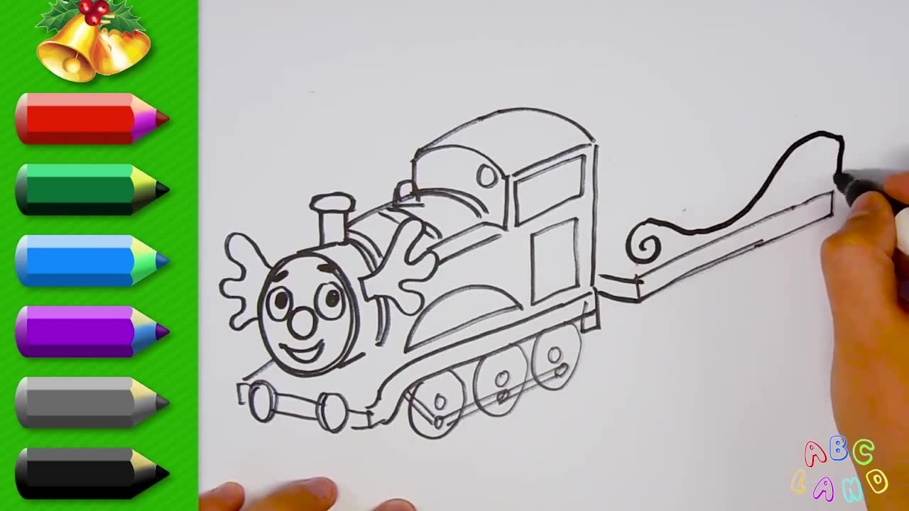 1280x720 Thomas The Tank Engine With Santa - Thomas The Tank Engine Drawing