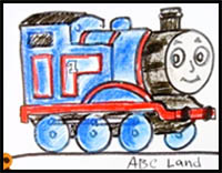 200x156 How To Draw Thomas And Friends Cartoon Characters Drawing - Thomas The Tank Engine Drawing