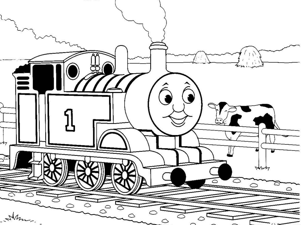 1024x768 luxury thomas colouring pictures thomas the tank engine - Thomas The Train Drawing