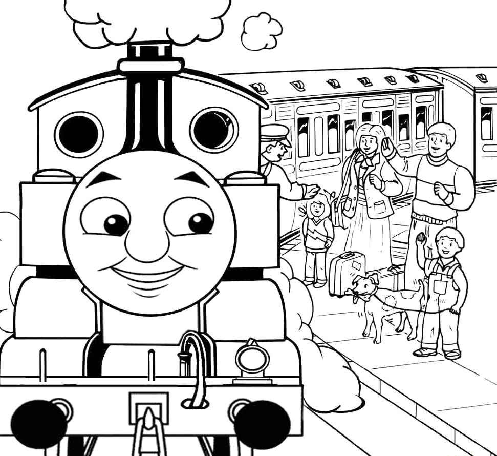 971x890 Thomas The Train Drawing Colouring Pages - Thomas The Train Drawing