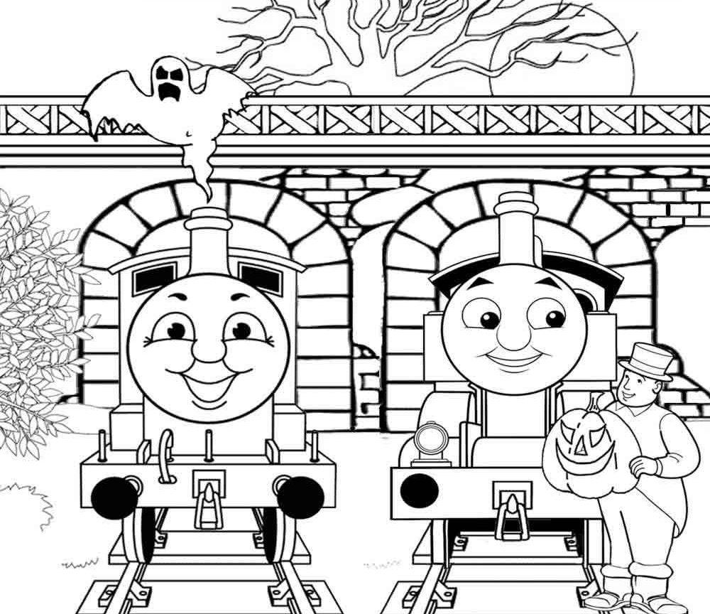 1000x864 Coloring Pages Thomas Trains Coloring Pages With The Train - Thomas The Train Drawing