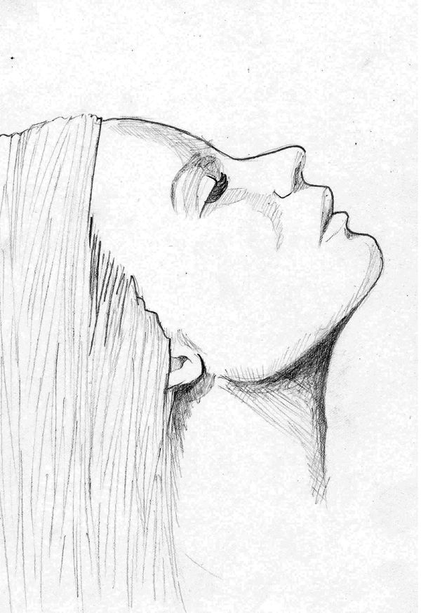 600x874 woman face sketch - Thong Drawing