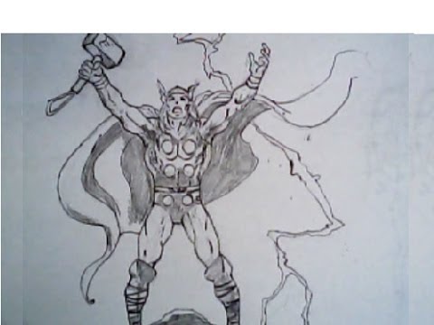 480x360 drawing thor from the avengers - Thor Avengers Drawing