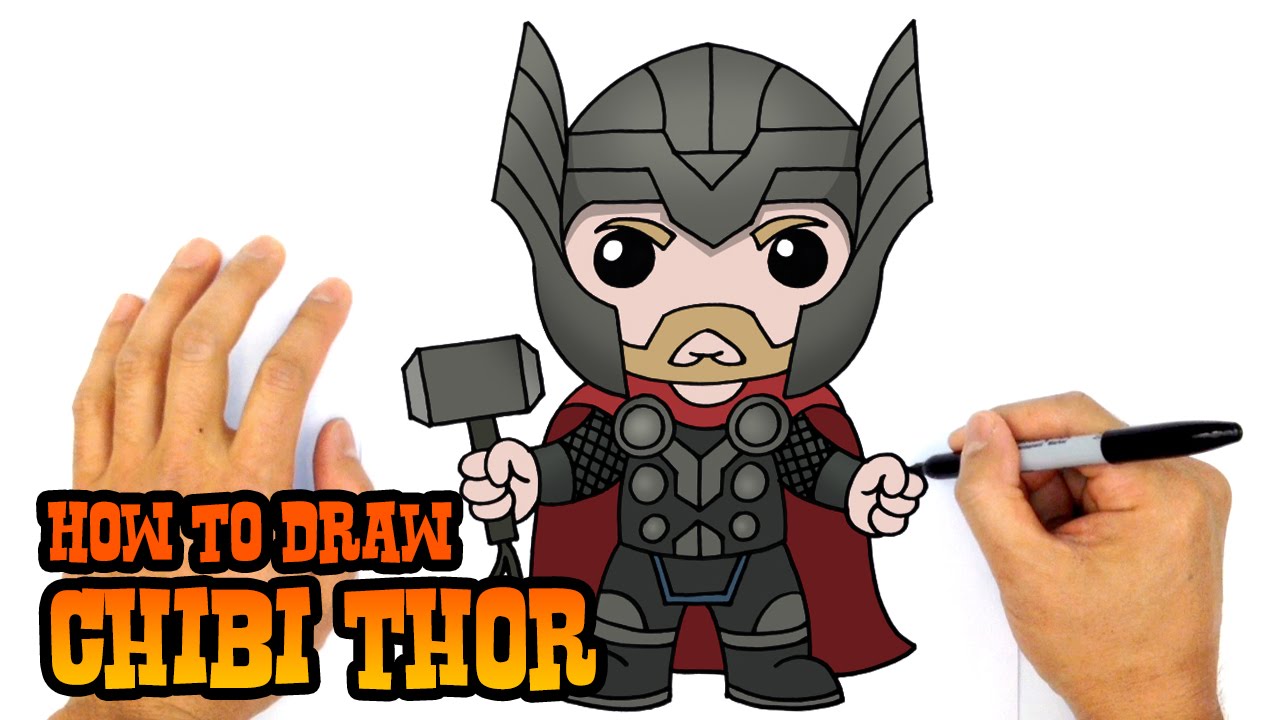 1280x720 how to draw thor the avengers - Thor Cartoon Drawing