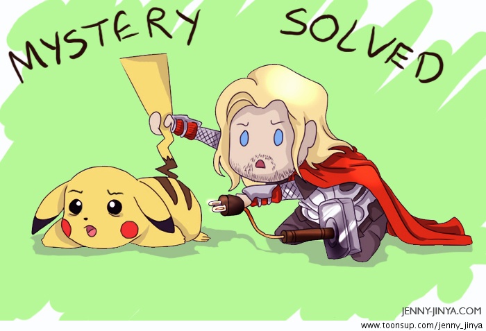 700x477 cartoon go ahead, thor - Thor Cartoon Drawing