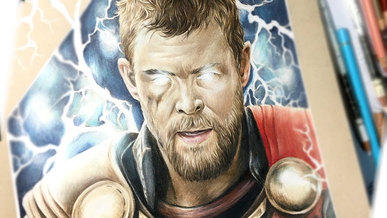 1280x720 speed drawing thor, ragnarok, infinity war - Thor Drawing