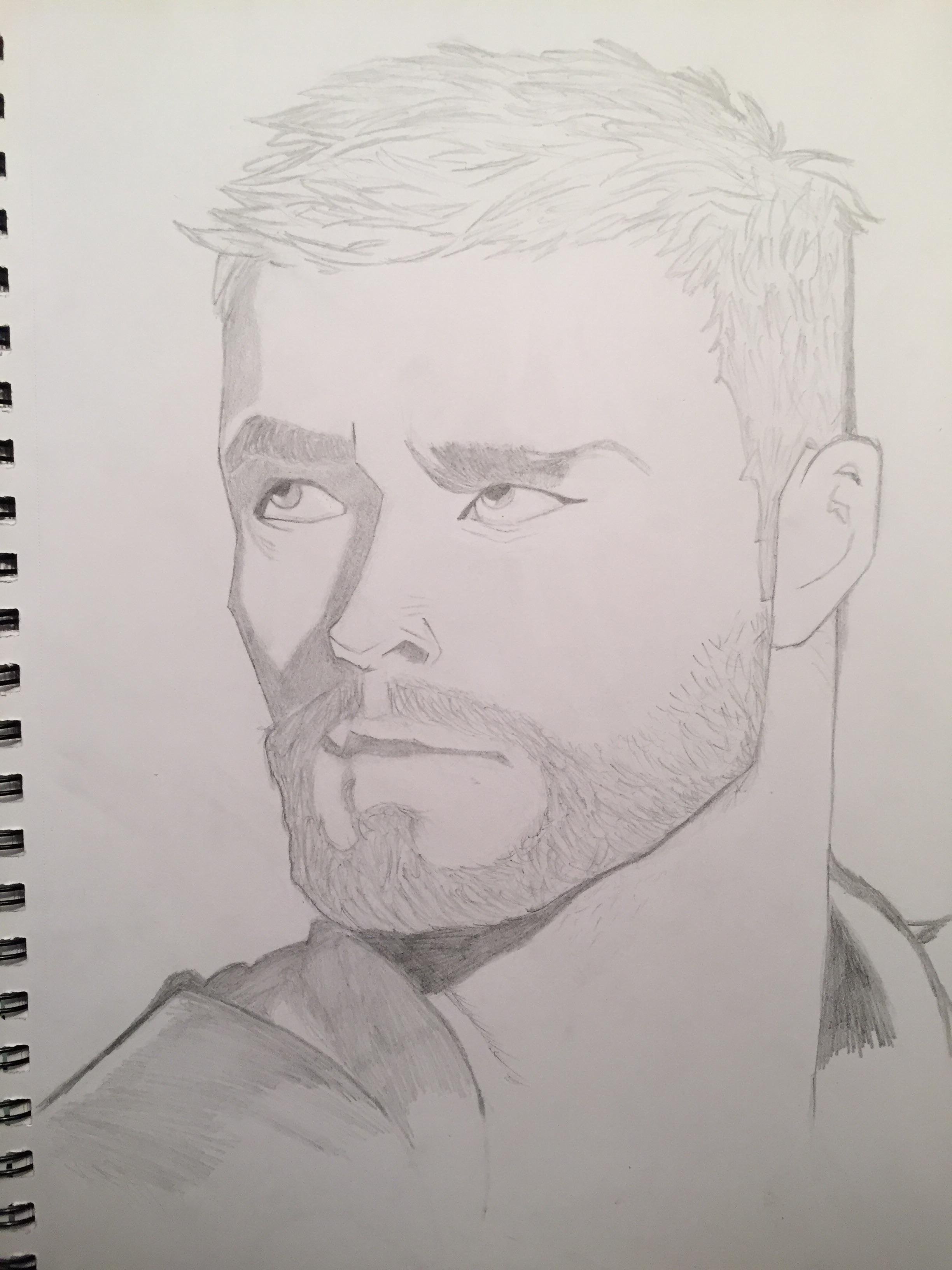 2448x3264 thor drawing marvelstudios - Thor Drawing