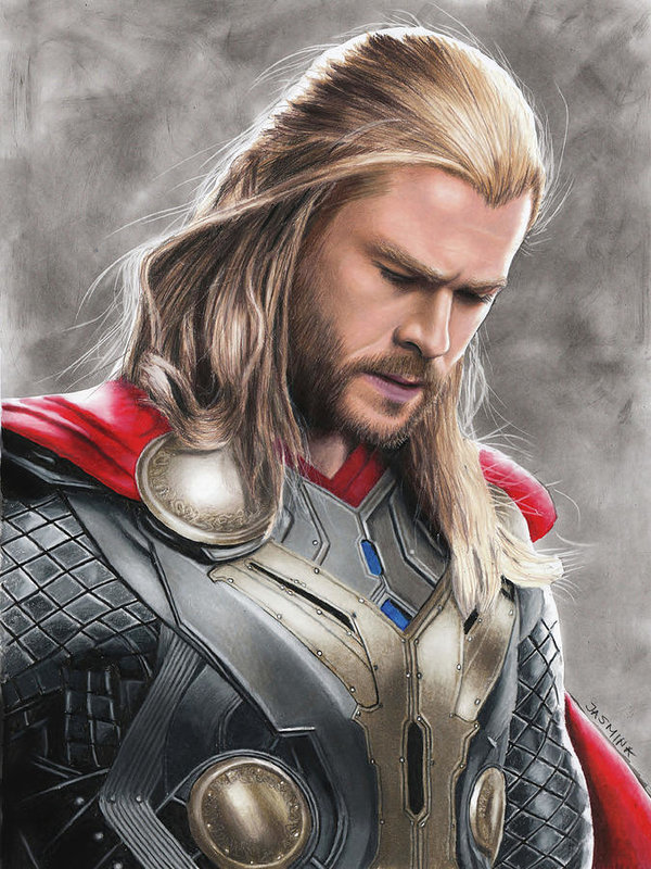 600x800 thor drawing art print - Thor Drawing