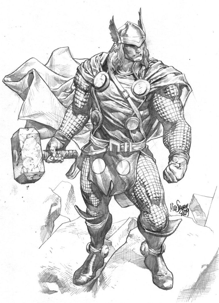 761x1051 Thor Drawings Design Inspiration - Thor Drawing