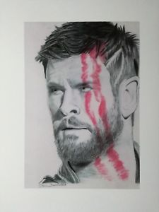 225x300 thor ragnarok print of original pencil drawing ebay - Thor Drawing