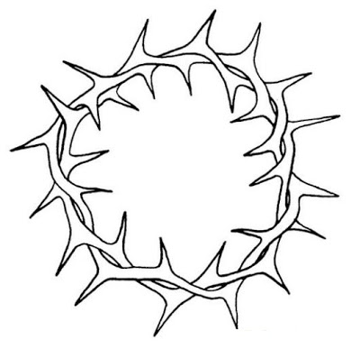 400x387 crown of thorns drawing - Thorn Crown Drawing