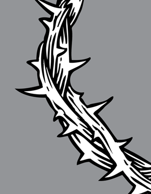 300x387 Skeleton Art In Drawings, Vine - Thorn Vine Drawing