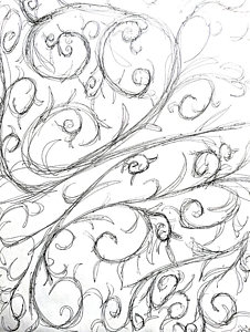 226x300 thorn drawings - Thorn Vine Drawing