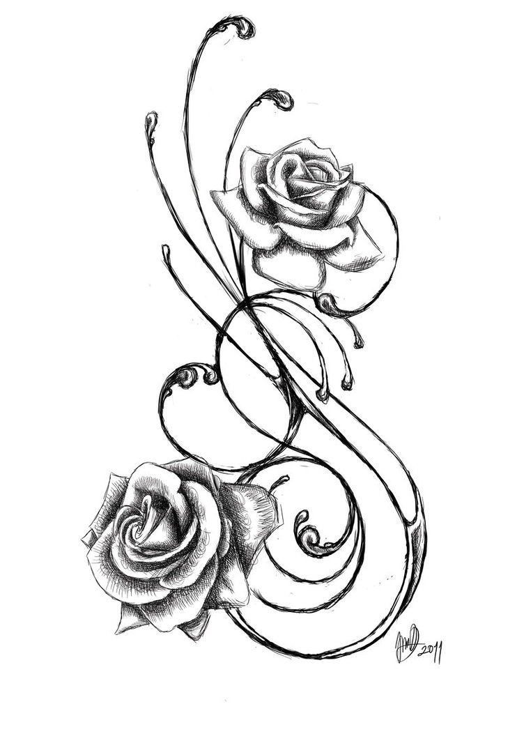 752x1063 thorn vine drawing - Thorn Vine Drawing