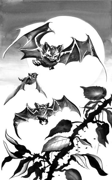 375x602 bats and thorns drawing - Thorns Drawing
