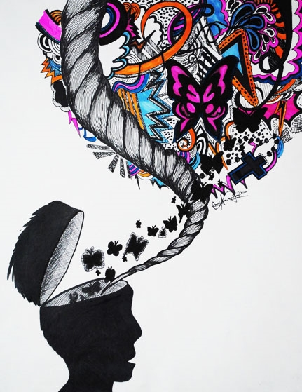 431x559 fine art crisanne fernandez - Thoughts Drawing