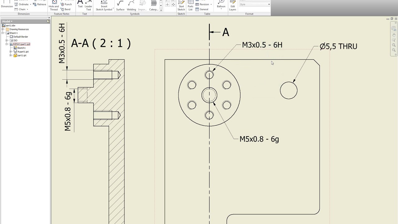 1280x720 inventor - Thread Drawing