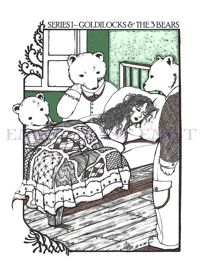 695x900 Goldilocks And The Three Bears Drawing - Three Bears Drawing
