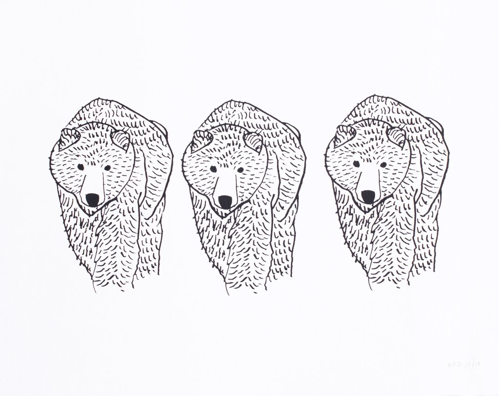 1024x813 Poster, Three Bears Banner Day - Three Bears Drawing