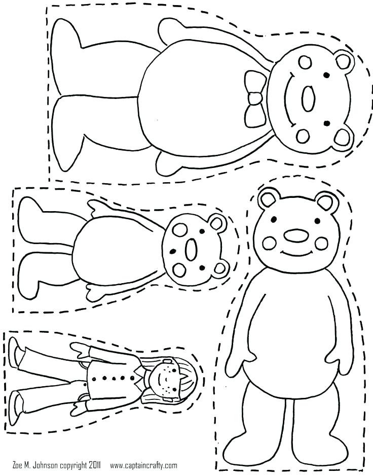 736x938 Coloring Goldilocks And The Three Bears Coloring Pages Pdf - Three Bears Drawing