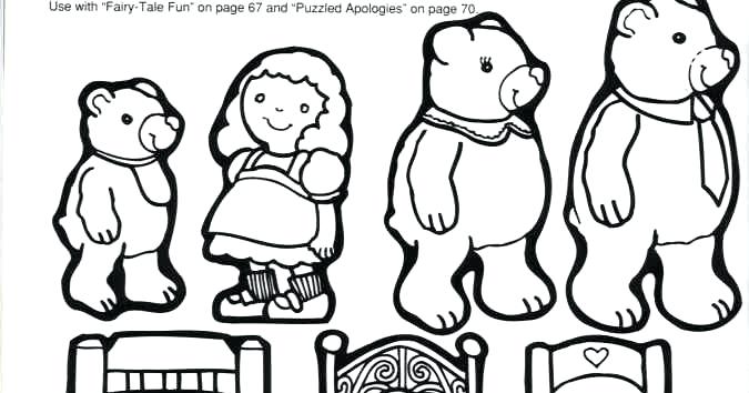 675x354 Bear Templates Best Photos Of Cute Polar Bear Outline Teddy - Three Bears Drawing
