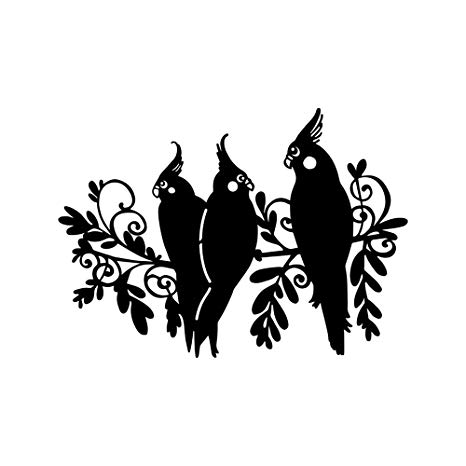466x466 Marabu Silhouette Stencils Three Birds Amazon - Three Birds Drawing