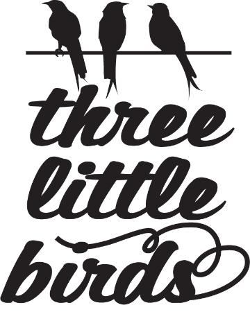 360x450 Three Little Birds, London - Three Birds Drawing