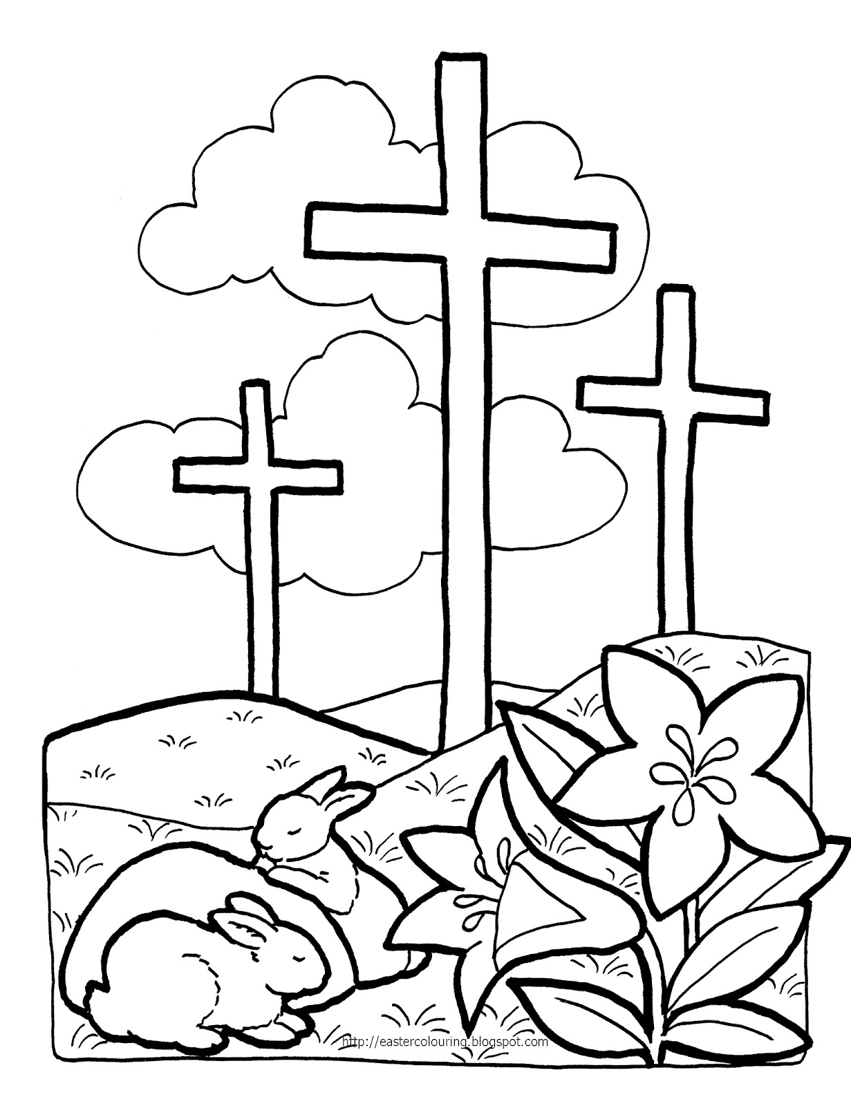 1231x1600 Three Crosses Coloring - Three Crosses Drawing