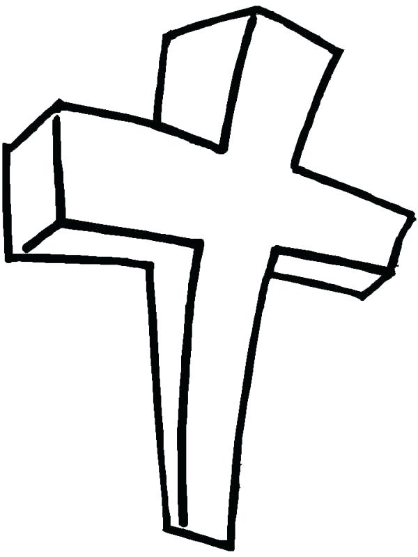 600x800 Three Crosses Template Coloring - Three Crosses Drawing