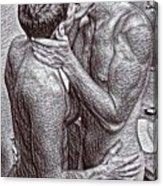 163x186 Homosexual Erotica Drawing Three Drawing - Three Drawing