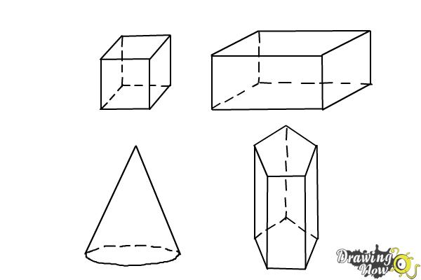 600x400 How To Draw Three Dimensional Shapes - Three Drawing