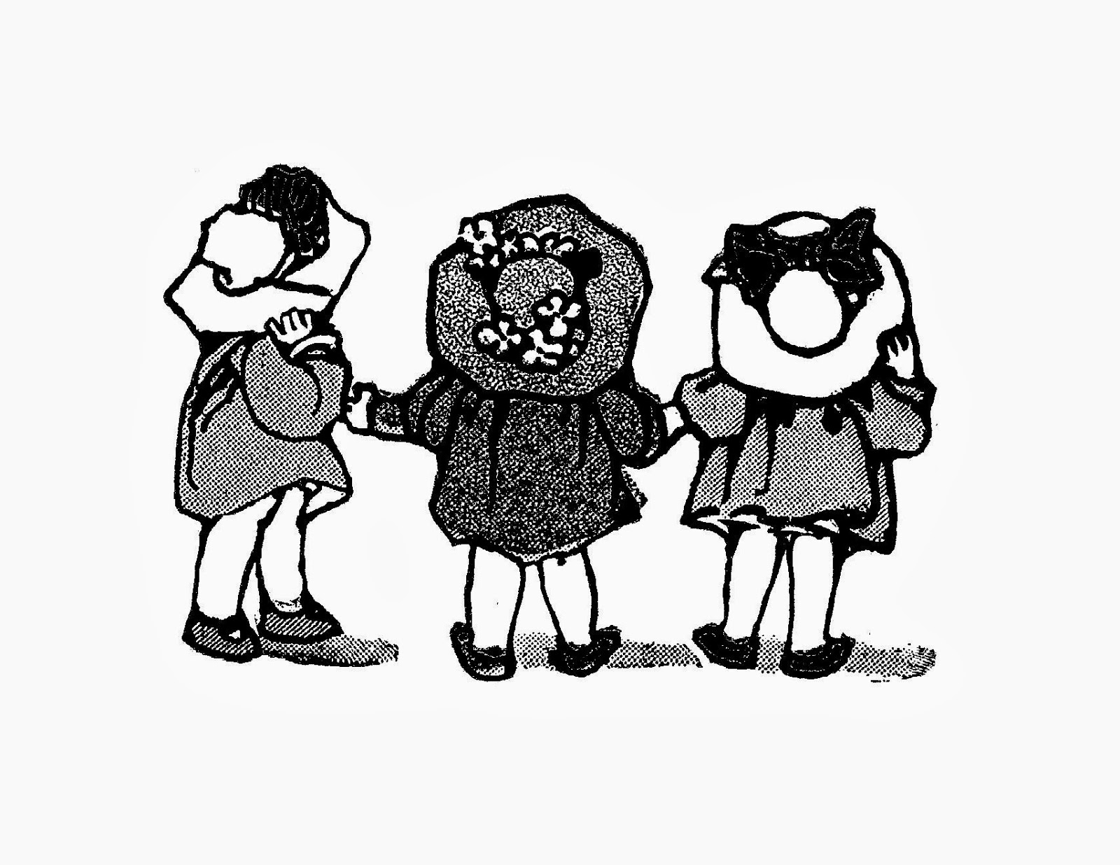 1600x1236 digital stamp design free child digital stamp girls wearing - Three Girls Drawing