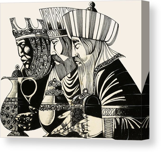 678x640 Three Kings Canvas Print Canvas Art - Three Kings Drawing