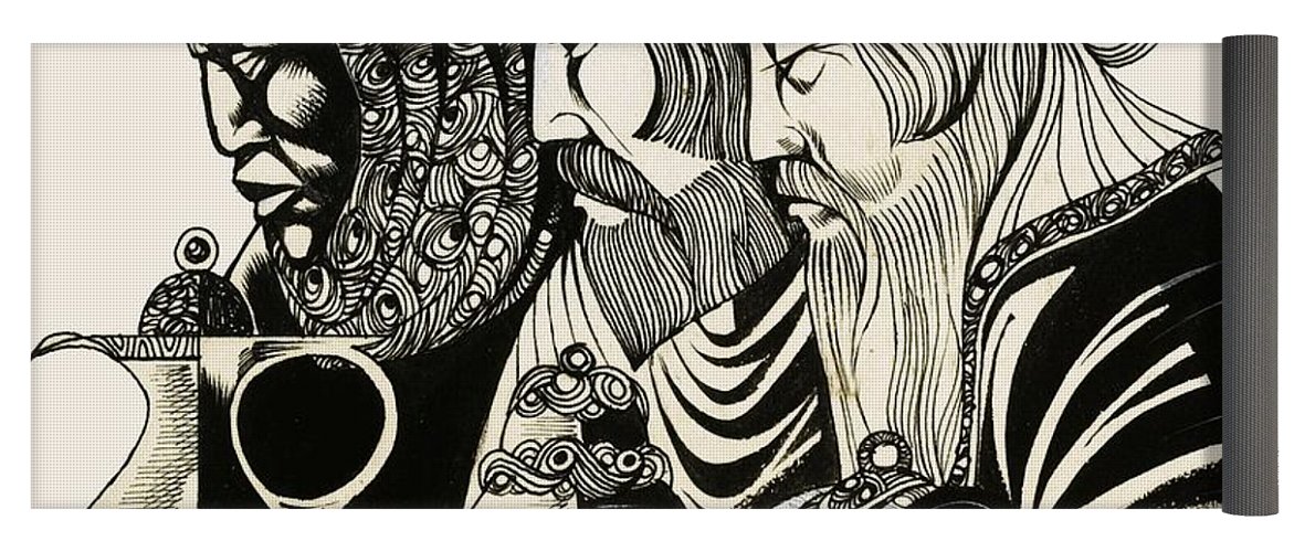 1171x500 Three Kings Yoga Mat For Sale - Three Kings Drawing