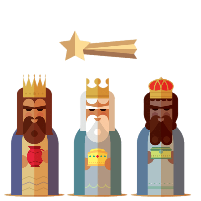 650x651 Three Kings And Shooting Star Drawing Transparent Png - Three Kings Drawing