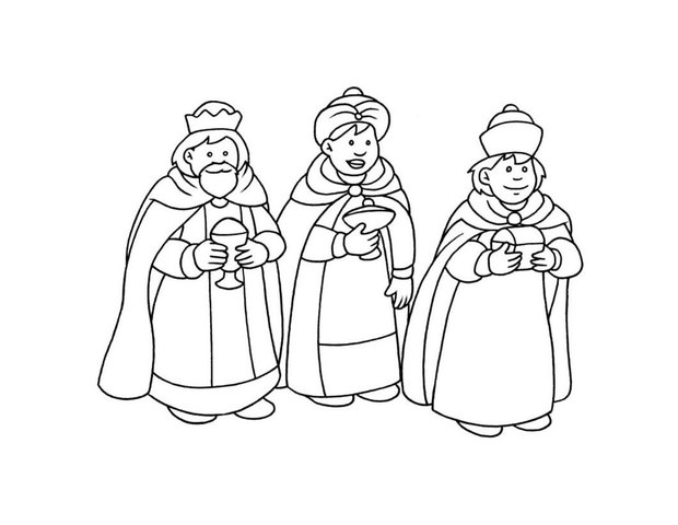 620x480 Three Kings Coloring Pages - Three Kings Drawing