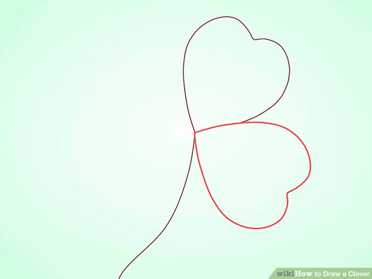 728x546 How To Draw A Clover Steps - Three Leaf Clover Drawing