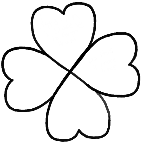 500x504 How To Draw A Four Leaf Clover Or Shamrocks For Saint Patricks Day - Three Leaf Clover Drawing