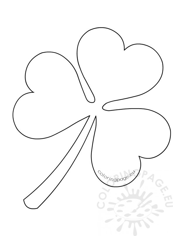 591x808 Three Leaf Clover Pattern Coloring Page - Three Leaf Clover Drawing