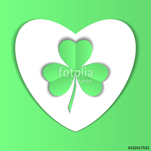 500x500 Clover Three Leaf For Saint Patrick's Day Vector Illustration - Three Leaf Clover Drawing