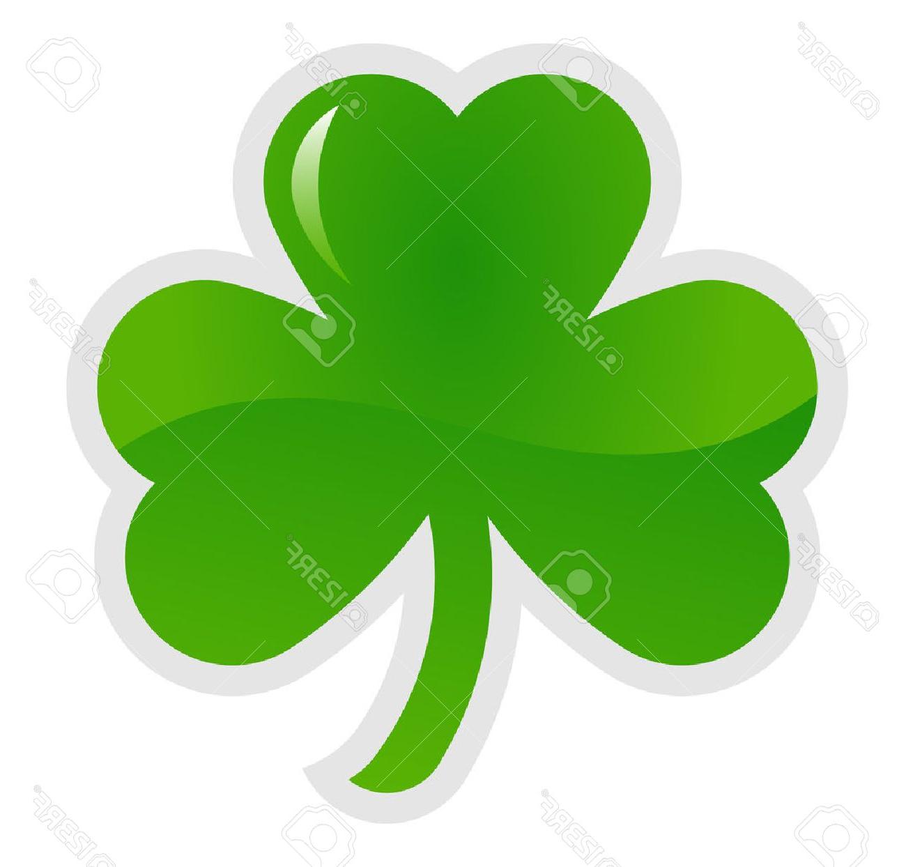 1300x1244 Best Free Green Shamrock Three Leaf Clover Vector Illustration Drawing - Three Leaf Clover Drawing