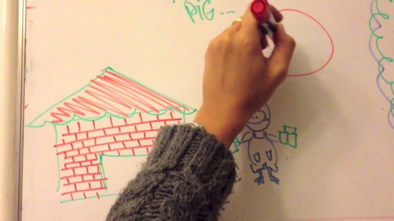 1280x720 The Three Little Pigs - Three Little Pigs Drawing