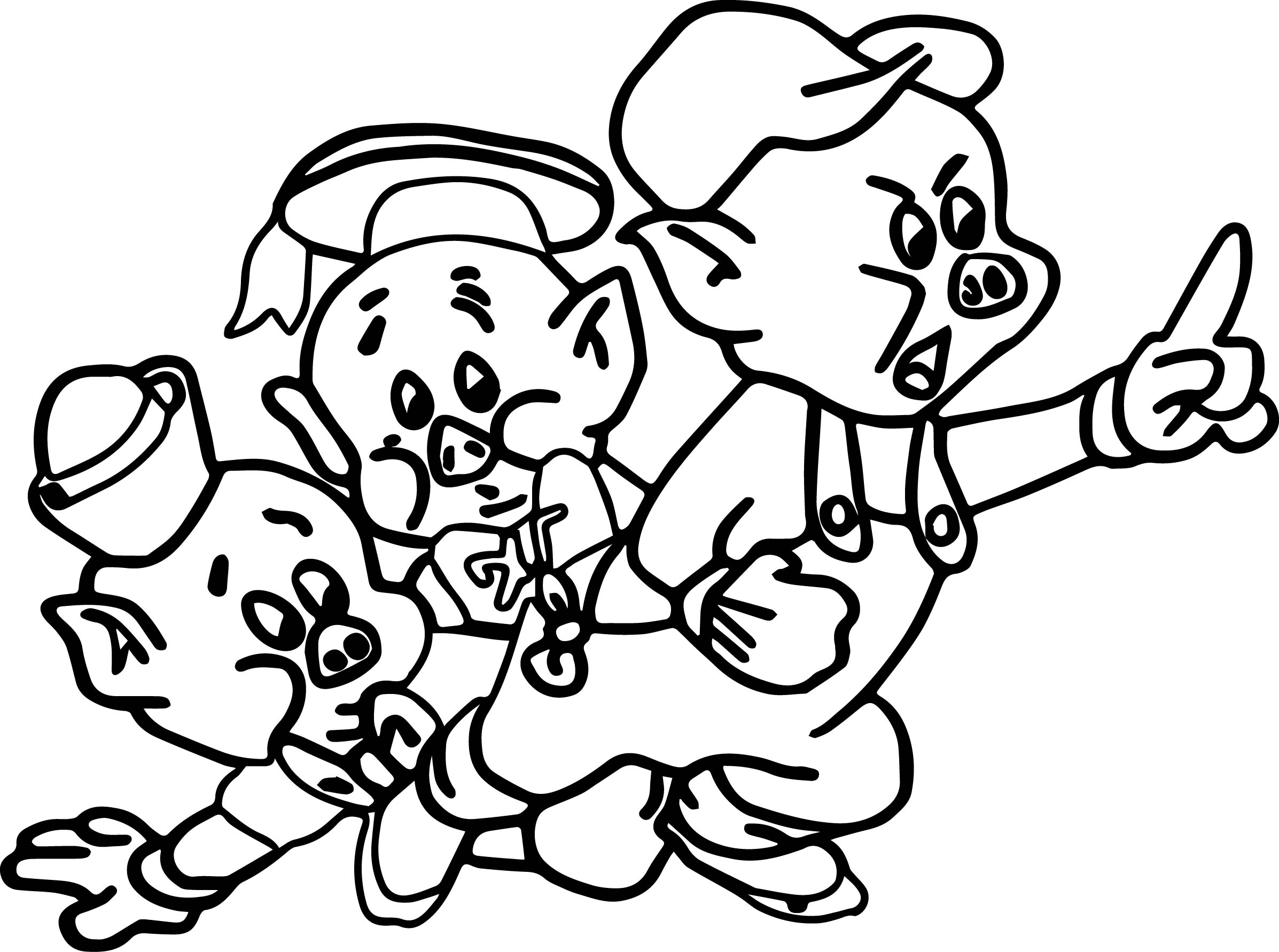 2394x1782 Three Little Pigs Coloring Pages - Three Little Pigs Drawing