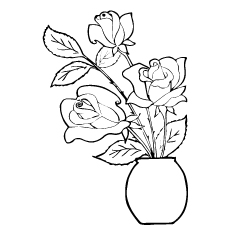 230x230 Top Free Printable Beautiful Rose Coloring Pages For Kids - Three Roses Drawing