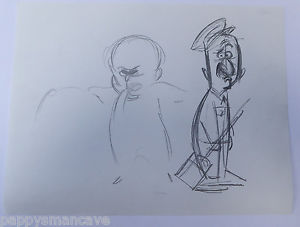 300x227 Original Disney Artist, Len Smith,three Stooges Sketches, Concept - Three Stooges Drawing