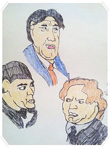 224x300 The Three Stooges Drawing - Three Stooges Drawing