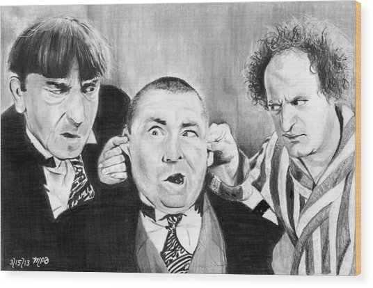 536x414 The Three Stooges Drawing - Three Stooges Drawing