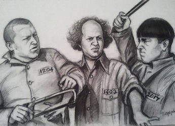 345x250 The Three Stooges Favourites - Three Stooges Drawing