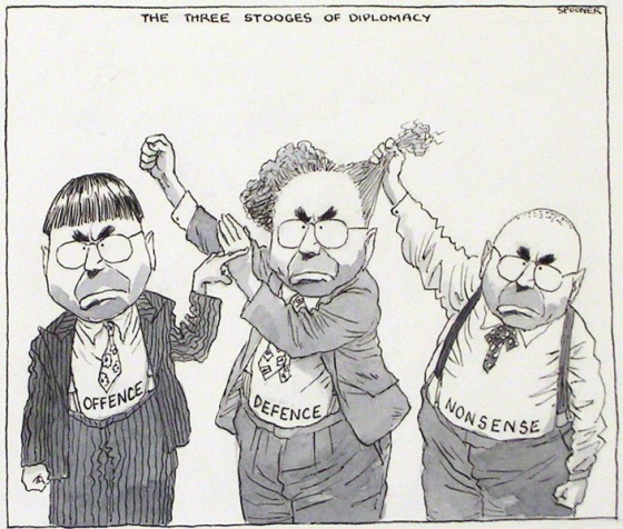 560x476 The Three Stooges Of Diplomacy - Three Stooges Drawing